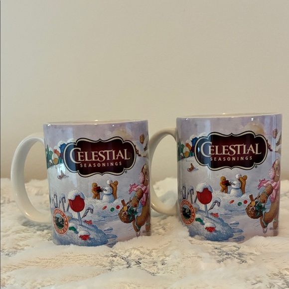 Celestial Seasonings Other - Celestial Seasonings Skating Gingerbread Couple Winter Mugs Mew Without Tags